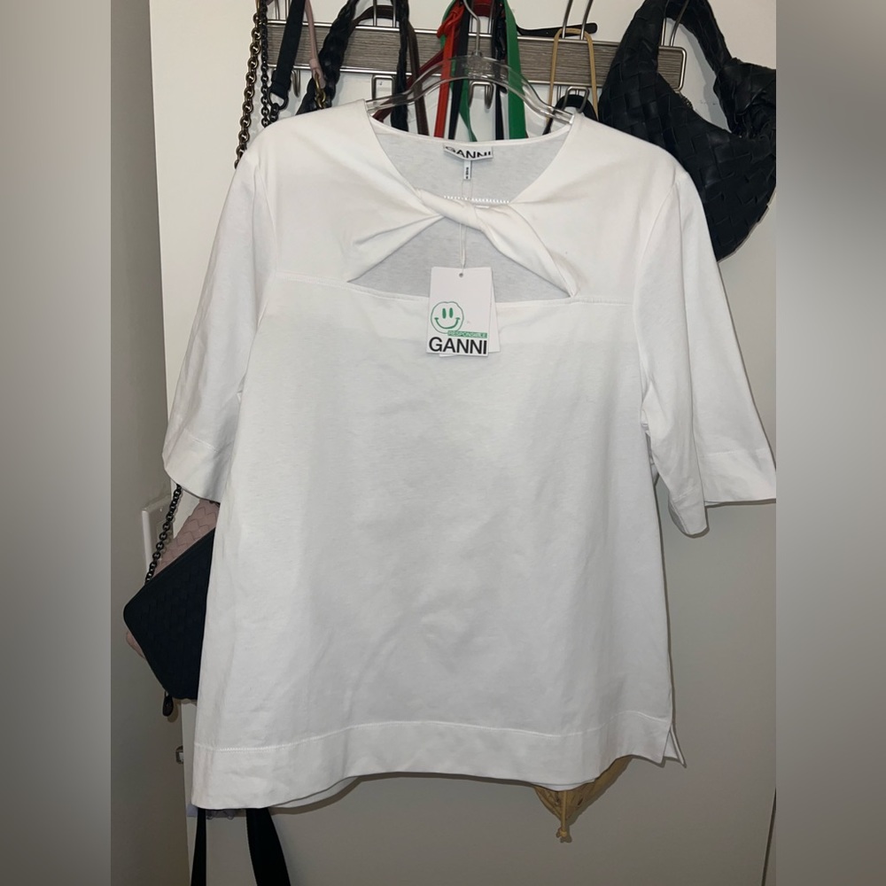 GANNI basic cotton jersey top NWT - Picture 5 of 11